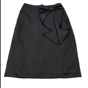 H&M Black Silk Pencil Skirt-size 4 / small